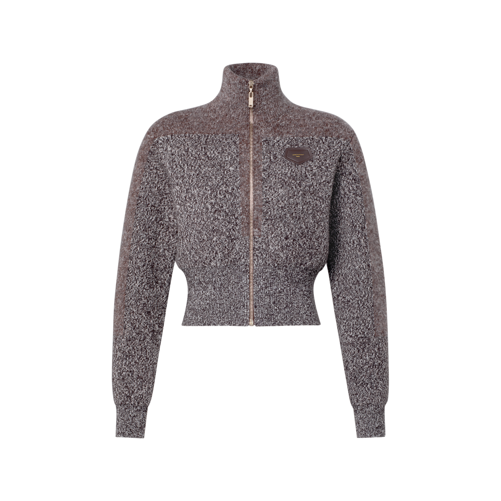 Graphic Knit Zip-Up Jacket - Luxury Brown | LOUIS VUITTON